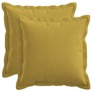 Sierkussen 30x30 cm lichtgroen faux linnen set van 2