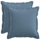 Sierkussens 30x30 cm jeansblauw set van 2 faux linnen