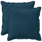 Kussenhoes blauw fluweel 30x30 cm set van 2