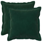 Sierkussen 30x30 cm donkergroen fluweel 2 stuks