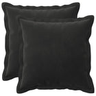 Kussenset zwart fluweel 30x30 cm 2 stuks