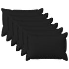 Sierkussens 6 stuks 30x50 cm zwart faux linnen
