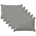 Sierkussen 30x50 cm wolkengrijs faux linnen (6 stuks)