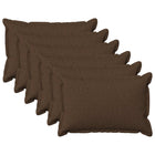 Sierkussens 6 stuks 30x50 cm bruin faux linnen