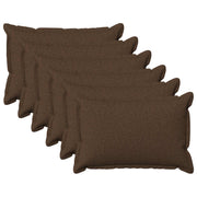 Sierkussens 6 stuks 30x50 cm bruin faux linnen