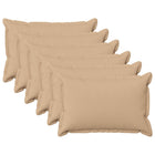 Sierkussens 6 stuks crèmekleurig faux linnen 30x50 cm