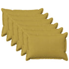 Kussenset 6 stuks lichtgroen faux linnen 30x50 cm