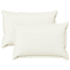 Kussenset 2x Wit Faux Linnen 30x50 cm