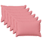 Sierkussens roze 6 stuks 30x50 cm faux linnen