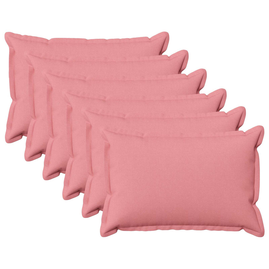 Kussen met kussen HOUTEN 6 st Roze Faux Linnen