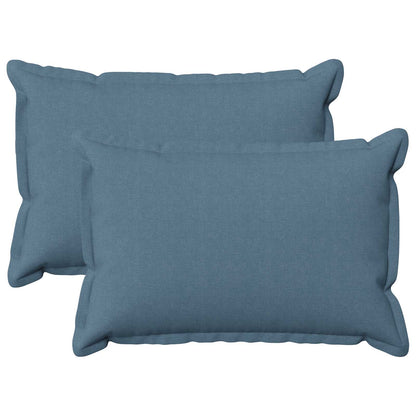 Kussen met kussen HOUTEN 2 st Jeans Blauw Faux Linnen