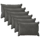 Sierkussens HOUTEN 6 st 30x50 cm donkergrijs fluweel
