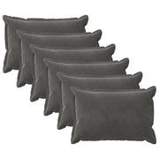 Sierkussens HOUTEN 6 st 30x50 cm donkergrijs fluweel