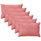 Kussen met kussen HOUTEN 6 st Roze fluweel