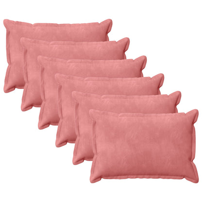 Kussen met kussen HOUTEN 6 st Roze fluweel
