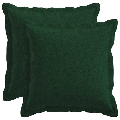 Kussen met kussen HOUTEN 2 st Donkergroen Faux Linnen