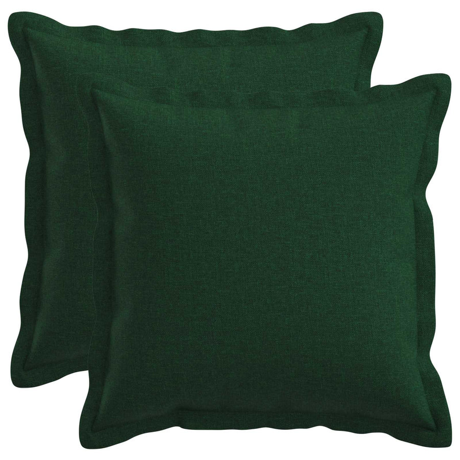 Kussen met kussen HOUTEN 2 st Donkergroen Faux Linnen
