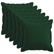 Kussens set 6 st donkergroen 35x35 cm faux linnen