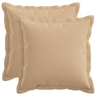 Sierkussens 35x35 cm crèmekleurig faux linnen set van 2