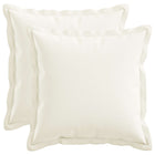 Sierkussens set van 2 wit 35x35 cm faux linnen
