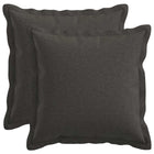 Kussenset 2 stuks 40x40 cm donkergrijs faux linnen