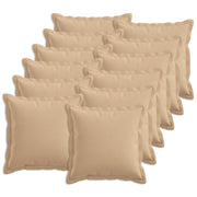 Sierkussens 12 stuks 40x40 cm crèmekleurig faux linnen