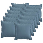 Kussens jeansblauw 40x40 cm set van 12
