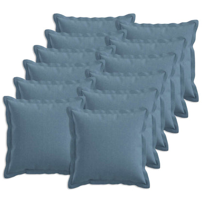 Kussen met kussen HOUTEN 12 st Jeans Blauw Faux Linnen