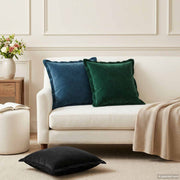 Kussenset 6 st donkergroen fluweel 40x40 cm