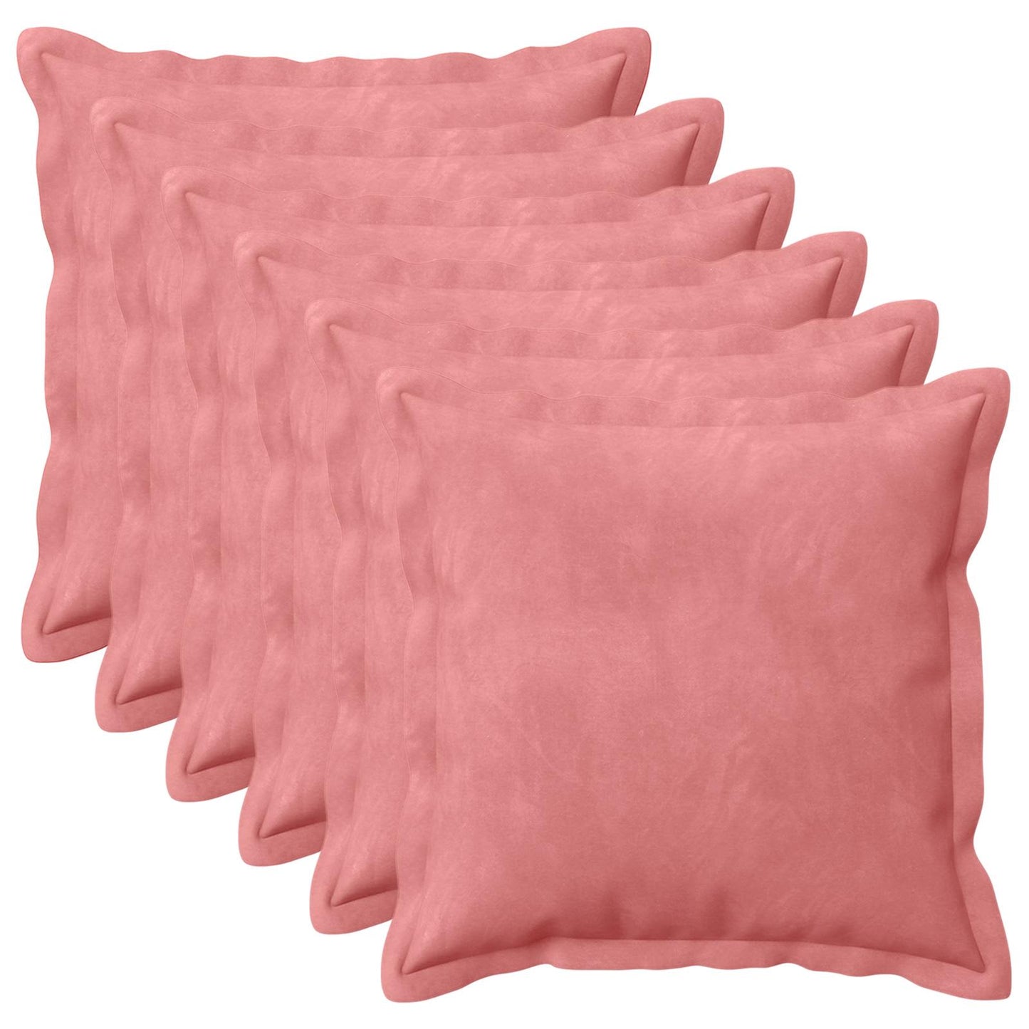 Kussen met kussen HOUTEN 6 st Roze fluweel