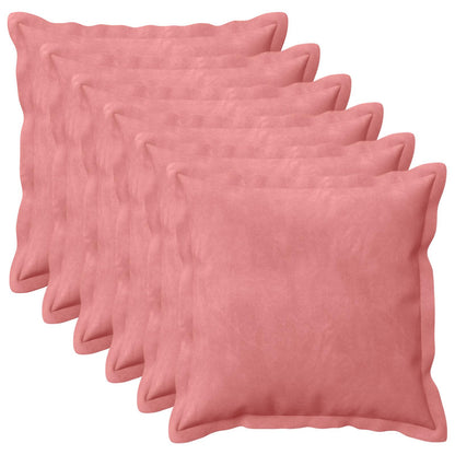 Kussen met kussen HOUTEN 6 st Roze fluweel