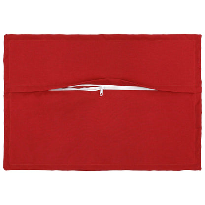 Kussen met kussen HOUTEN 2 st Rood Faux Linnen