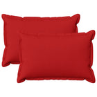 Kussens 2 stuks 40x60 cm rood faux linnen