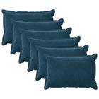 Kussen met kussen HOUTEN 6 st Blauw fluweel