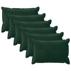 Kussens set 6 st donkergroen fluweel 40x60 cm