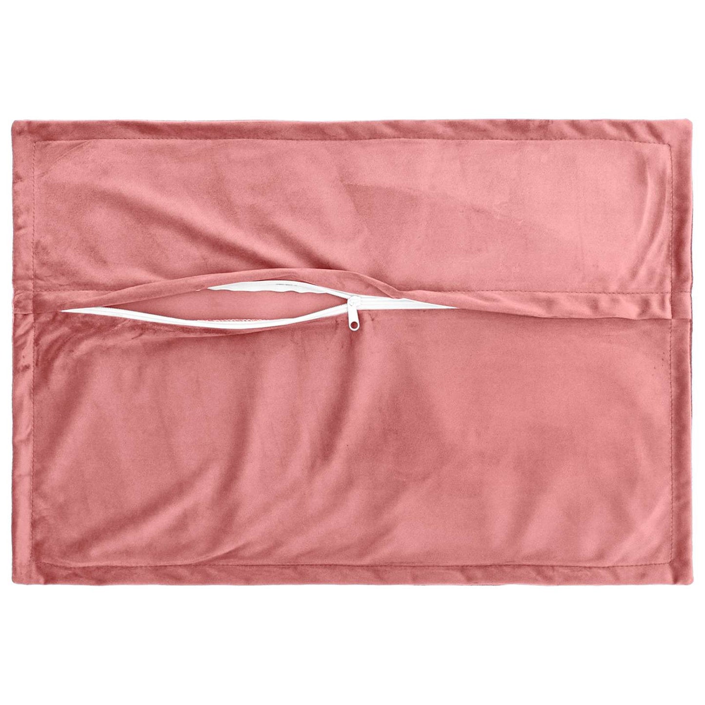 Kussen met kussen HOUTEN 2 st Roze fluweel