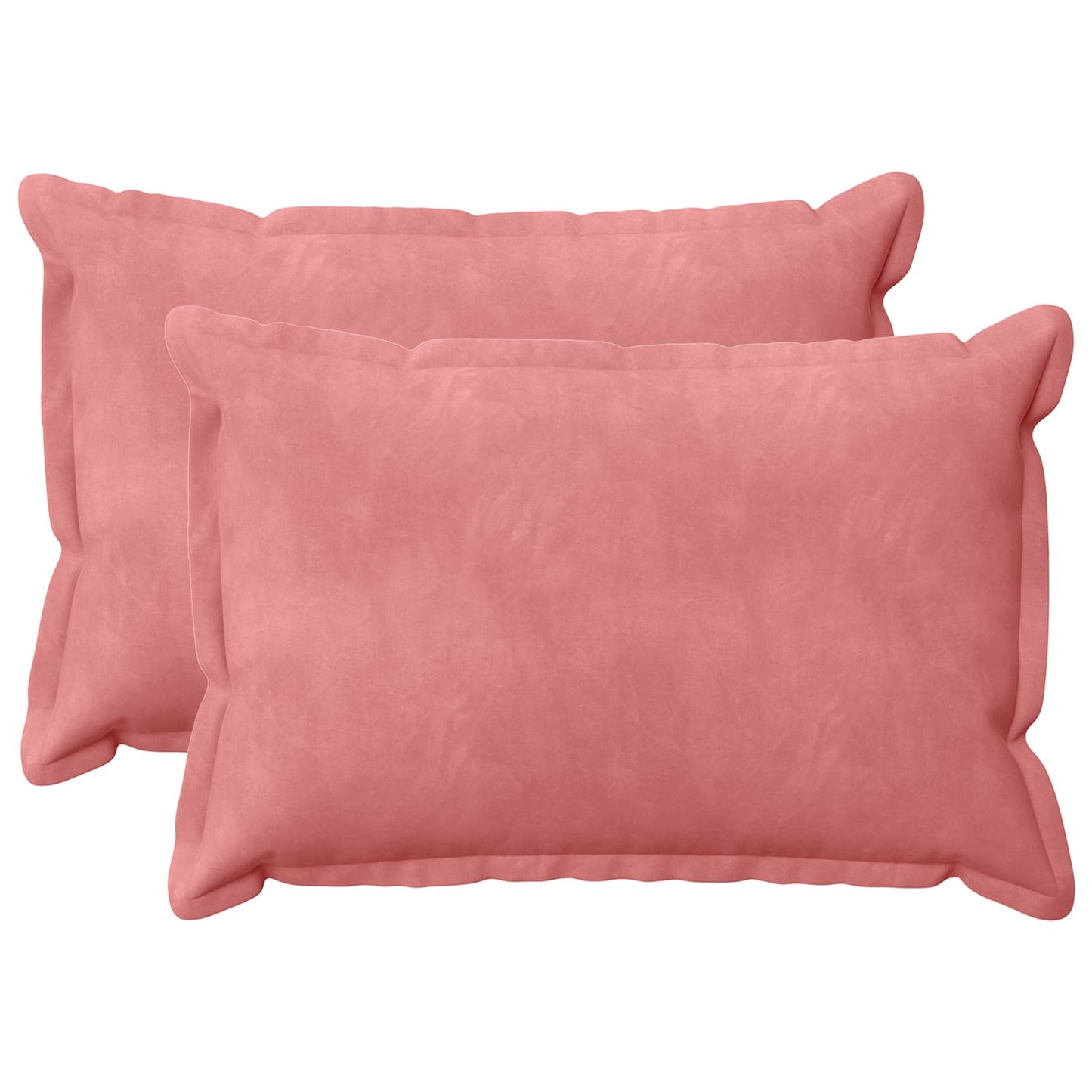 Kussen met kussen HOUTEN 2 st Roze fluweel