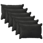 Kussen set 6 stuks zwart fluweel 40x60 cm
