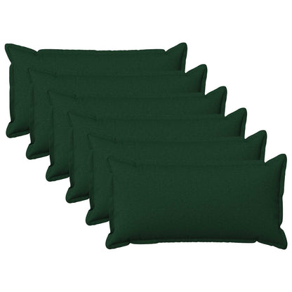 Kussen met kussen HOUTEN 6 st Donkergroen Faux Linnen