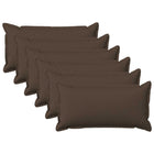 Sierkussens taupe faux linnen 6 stuks 40x70 cm