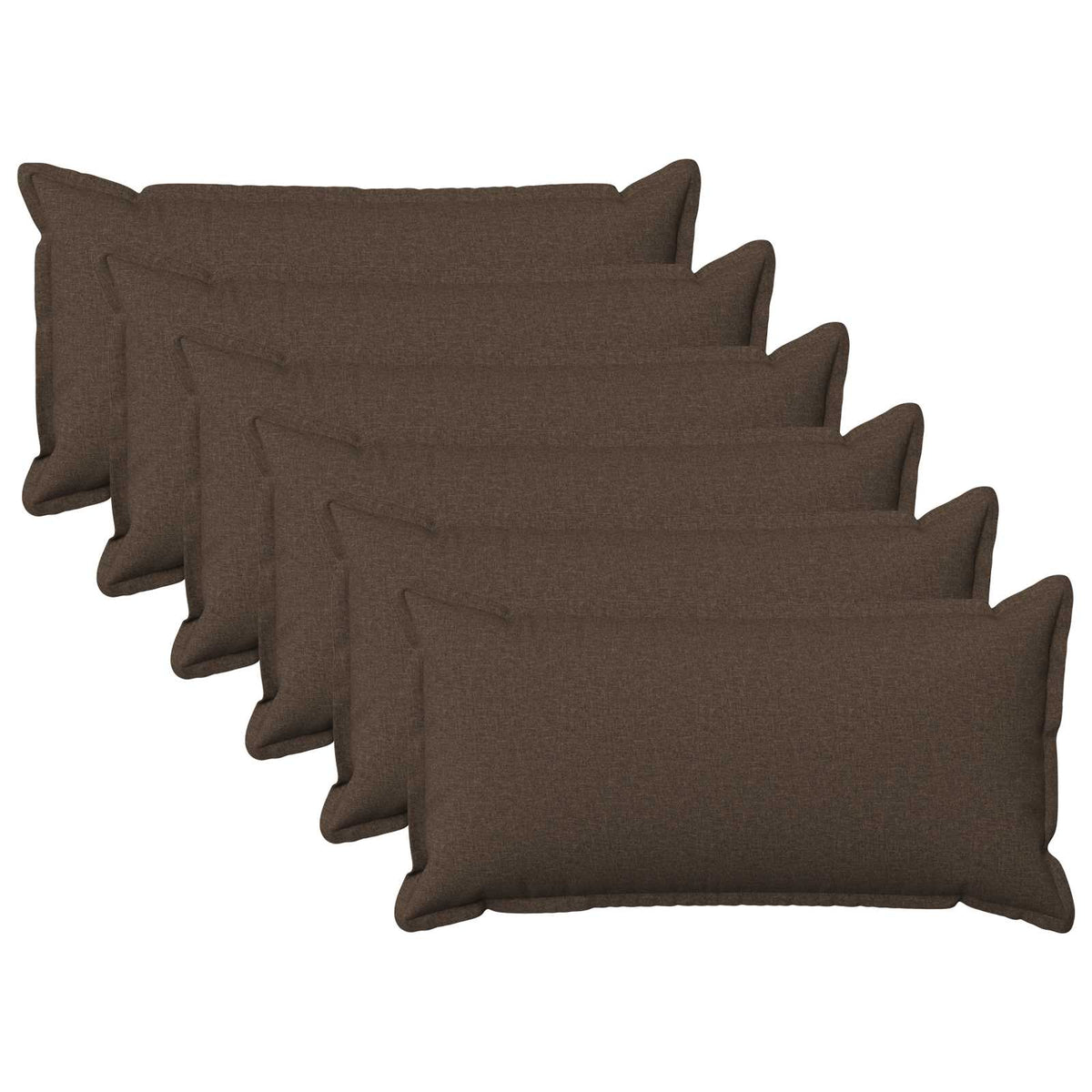 Kussen met kussen HOUTEN 6 st Taupe Faux Linnen