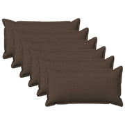 Sierkussens taupe faux linnen 6 stuks 40x70 cm