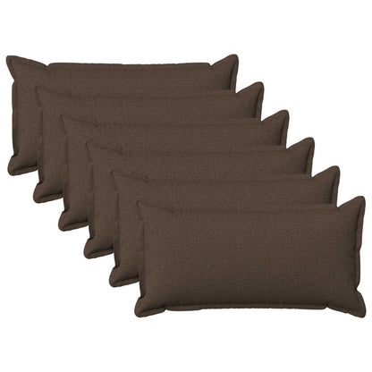 Kussen met kussen HOUTEN 6 st Taupe Faux Linnen
