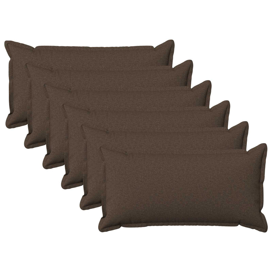 Kussen met kussen HOUTEN 6 st Taupe Faux Linnen
