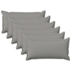 Sierkussens 6 stuks wolkengrijs faux linnen 40x70 cm