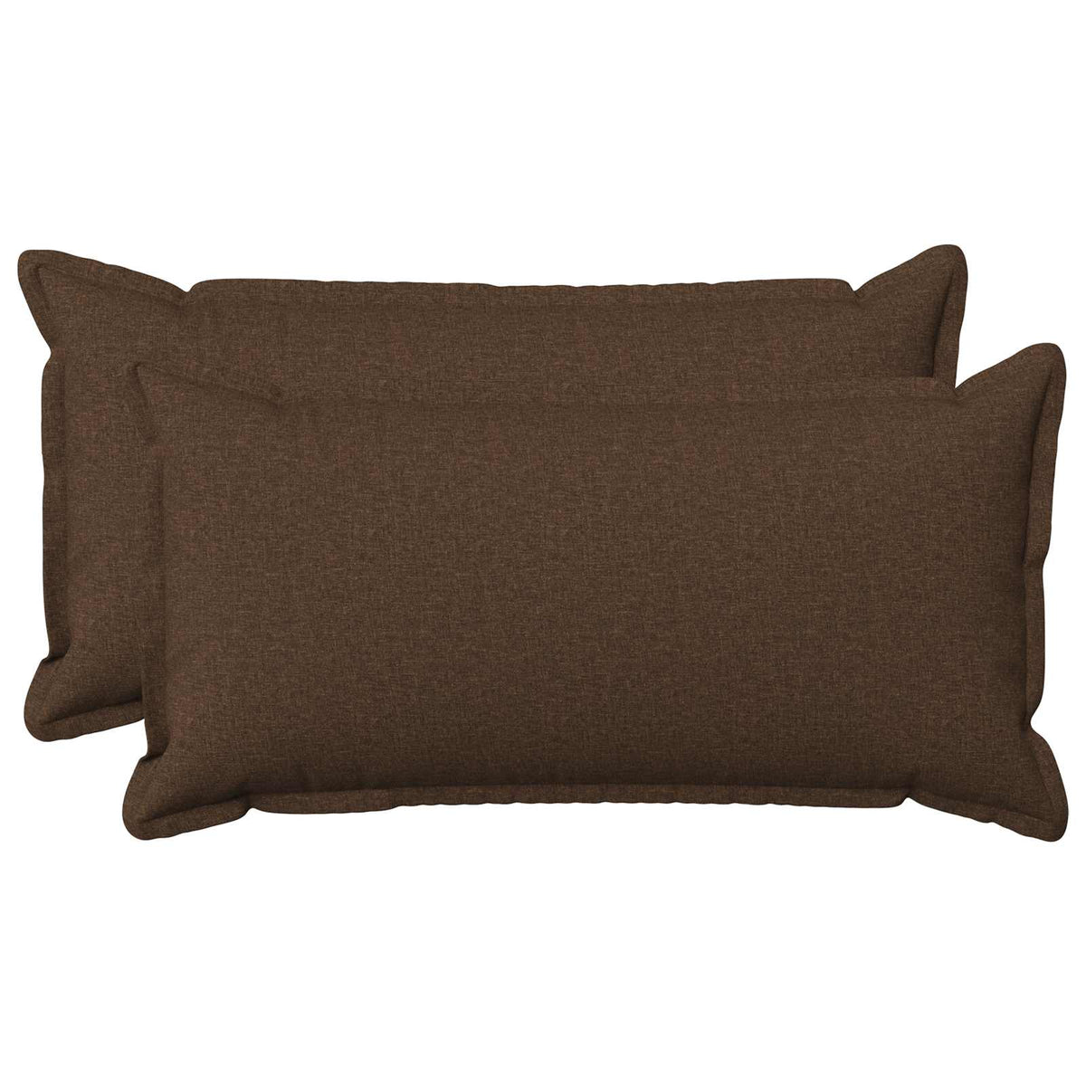 Kussen met kussen HOUTEN 2 st Bruin Faux Linnen