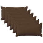 Sierkussens set 6 stuks 40x70 cm bruin faux linnen