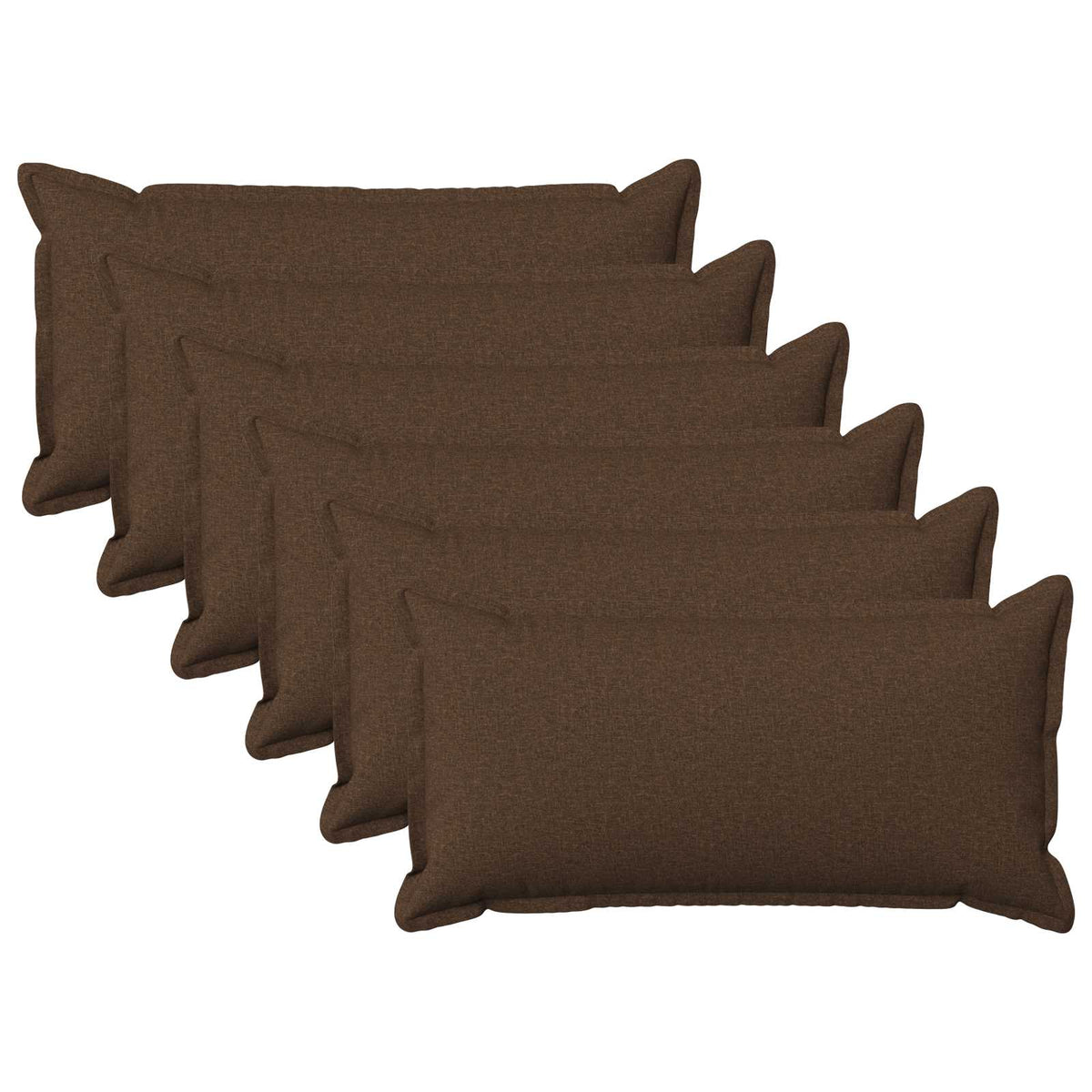 Kussen met kussen HOUTEN 6 st Bruin Faux Linnen