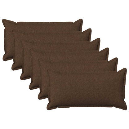 Kussen met kussen HOUTEN 6 st Bruin Faux Linnen