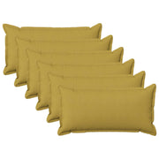 Kussenset lichtgroen faux linnen 6 stuks 40x70 cm